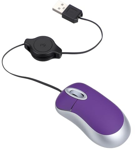 UTHCLO Souris USB Filaire Compacte Capteur Optique 1000 Dpi, Portable pour Utilisation en Déplacement Et Travail sur Pc Et Ordinateur Portable, Violet