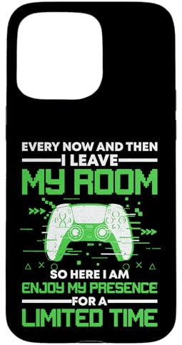 Funny Gaming Every Now And Then I Leave My Room Gamer Case for iPhone 15 Pro Max