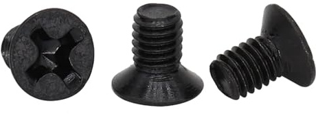 Tornillo De Cabeza Plana Avellanada Con Ranura En Cruz Phillips DIN965, M1.2 .4 .6 M2 .5 M3 M4, Acero Al Carbono Negro(200Pcs M3x20)