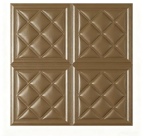 Rautenförmige Wandpaneele Geruchloser XPE-Schaum Selbstklebend Wasserdicht 3D-paneele Wand Schalldämmend 27.6x30.3 für Wohnzimmer Und Küche Moderne Wohn Akustikpaneele 10 Stück