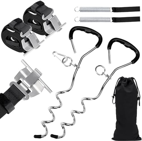 Cnornus Juego de toldos para Thule Omnistor y Fiamma,Kit de sujeción para toldos， Bandas de tormenta para toldos, protección contra tormentas para toldos para caravanas, tormentas para toldos