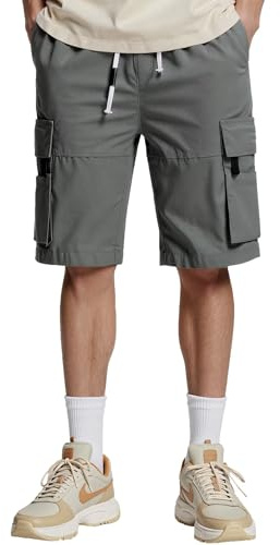 PrimeCrest Pantalones Cortos Hombre Verano Algodon con Bolsillos