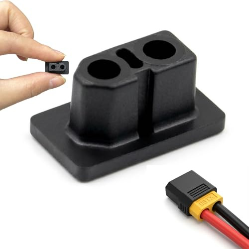 10PCS XT60 XT60H Plug Dust Cap Set M/F PVC Protective Cover Anti-Dirt Cap Protector Shell, Compatible with RC Drone Aircraft (Black XT60-Female)