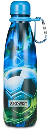 Seven Borraccia Termica, Verde, 500 ml, Acciaio Inox, Bpa free, Tenuta stagna, Mantenimento temperatura caldo 12h reddo 24h, Riutilizzabile, Per bambini e ragazzi, Scuola, Sport, Viaggi