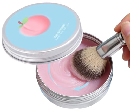 Limpiador de brochas de maquillaje, jabón de lavado de esponja cosmética, esponjas de 40 g para uso doméstico o de viaje, champú de esponja, limpiador de herramientas de belleza con diseño