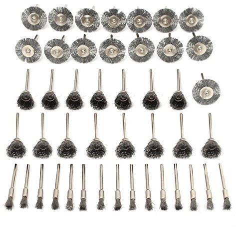 Rocaris 45PC Wire Brushes Set Steel Wheel Brushes Accessories for Rotary Tools