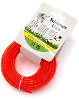 vhbw Universal Trimmer-Faden für Rasenmäher, Rasentrimmer - Ersatz-Faden Rot, 2,4 mm x 15 m, Rund