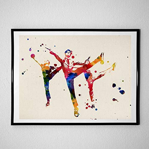 Nacnic Poster de West Side Story. Láminas de Cine, películas, y actores. Posters de películas Antiguas con Estilo Acuarela. Tamaño A4