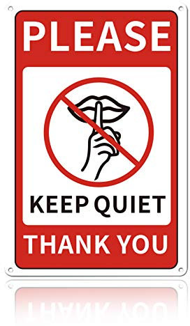 GLOBLELAND Bitte Ruhig Halten Schild 8 x 12 Zoll 35 Mil Aluminium Ruhig Bitte Metallschild für Office Home Salon Oder Gewerbliche Nutzung, UV Geschützt und Wasserdicht