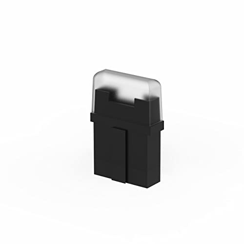AUPROTEC Sicherungshalter mit Flachstecker seitlich für ATO Sicherungen | Standard ATO Sicherungen bis 30A inkl. Deckel