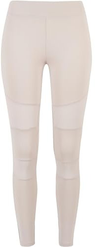 Urban Classics Women's Ladies Tech Mesh Leggings Yoga pants, Warm Grey, L