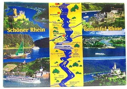 Rhein Köln Bonn Koblenz Foto Magnet Germany 8 cm Reise Souvenir