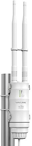 WAVLINK Outdoor WLAN Repeater, Dual Band WLAN Access Points(433Mbit/s 5Ghz, 150Mbit/s 2,4GHz) für Garten/Indoor, WLAN AP/Router Modus, wetterfestes Gehäuse