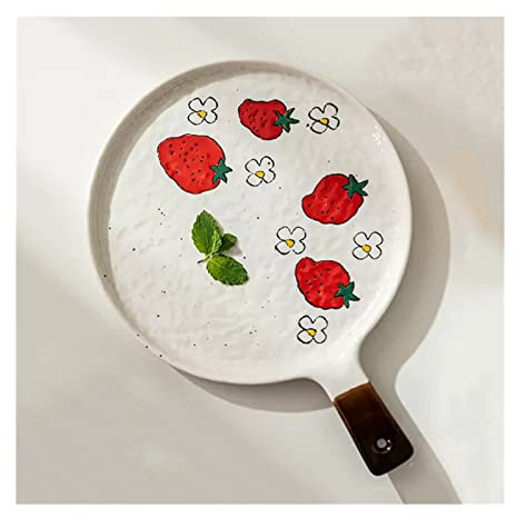 Lasagnera Teglia da forno grande con manico Teglia da forno for la casa Teglia for pizza Teglia da forno in ceramica Teglia da forno speciale for lasagne Teglia rotonda Motivo di frutta Teglia da forn