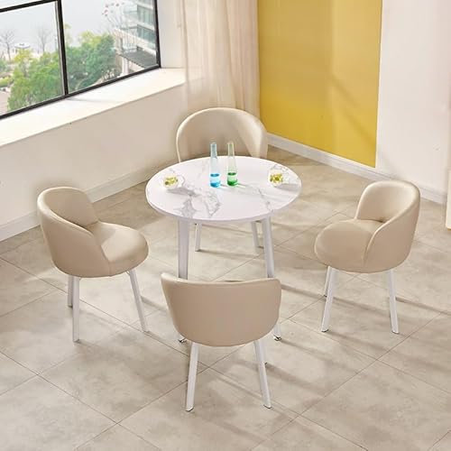 Konferenztisch Bartisch mit 4 Stühlen, Esstisch 4 Personen mit Stühlen, Verhandlungstisch Besprechungstisch for Esszimmer Konferenzraum Büro (Color : Silver Grey)