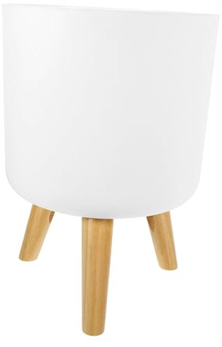 Warmhm Blumentopf Mit Holzständer Für Innen Und Außen Modernes Pflanzgefäß Holz Geeignet Für Balkon Fensterbank Und Zimmer