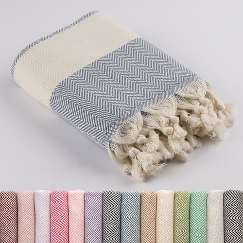Lucidus Hammam Towel 100 x 200 cm Large - Beach Towel Sauna Towel 100% Cotton