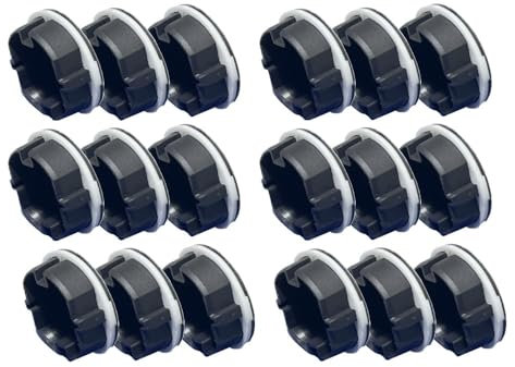 ProfiPack 18x schwarze Steckdosen Abdichtungen gegen Zug aus der Steckdose macht luftdicht winddicht dank 3D-Silikondichtung DICHTEL DI-8026.S18 Steckdosendeckel Staubschutz