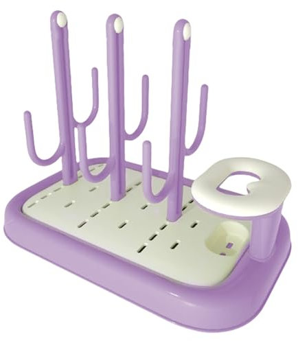 Luckxing Trockenständer Babyflaschen, Babyflaschen Trockenständer In Kaktusform Mit Abnehmbaren Halterungen, Abtropfgestell Für Babyflaschen, Flaschen, Bechern Und Babyflaschen Zubehör