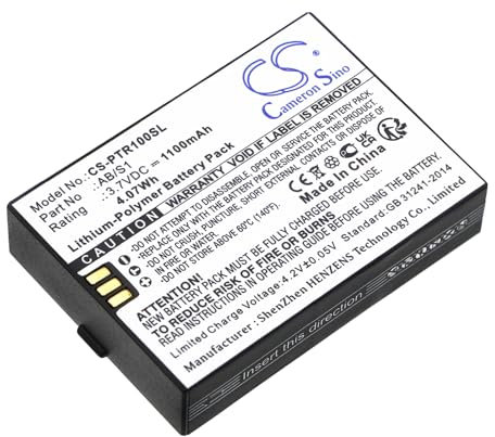 Cameron Sino - Batteria di ricambio per cuffie Bluetooth Protear, Earmuff, Ear Defenders PN: PROTEAR AB/S1 1100 mAh / 4.07 Wh