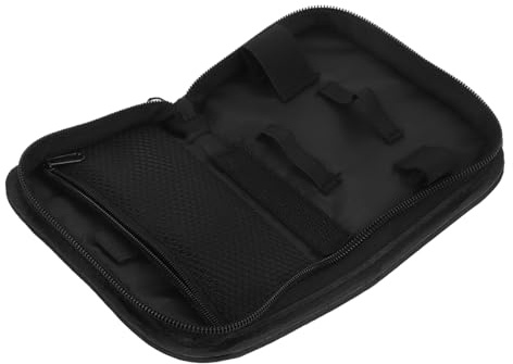 Estuche Portátil Negro de Poliéster para Suministros de Diabetes | Organizador de Viajes para Diabéticos, Múltiples Compartimentos, Ligero y Compacto, en Sangre