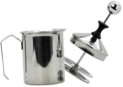 UKCOCO Espumador De Leche Manual De Acero Inoxidable Espumador De Leche Para Hacer Café Para Uso Casa