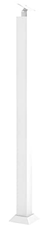 Poteau de balustre d'escalier en métal, balustrade blanche moderne pour terrasse intérieure, porche, broches carrées de 90 cm de haut, poteau simple