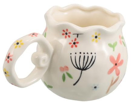 Cabilock Taza De Café De Cerámica Con Diseño Floral Taza De Porcelana De Cerámica Hogar Para Té Tarde Leche y Cacao