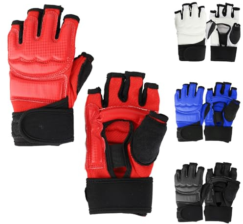 Hwtcjx Boxhandschuhe für Kinder, Junior Sparring Gloves, Boxing Gloves, Kinderboxhandschuhe, PU Boxhandschuhe, Junior Sparringhandschuhe, Altersgruppe 3-12 Jahre, Boxtraining (Rot, XXXS)