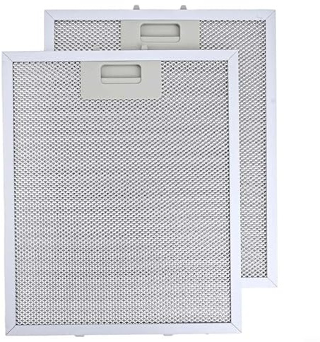GANCEI Filtro antigrasso in metallo per cappa aspirante, 2 pezzi, 330 x 230 x 9 mm