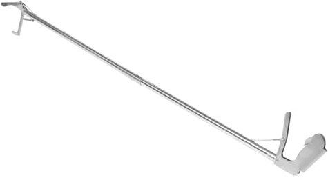 Veemoon Stainless Steel Folding Snake Grabber Clip with Lock 1.2m Non-slip Snake Catcher Tool for Outdoor Reptile Handling and Garden Use