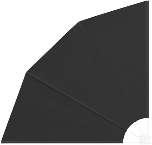 Balkon Sichtschutz Anthrazit 160x160 cm, Polyester UV-beständig, Faltbare Sichtschutzwand für Garten & Terrasse, Manuell Verstellbarer Outdoor Sonnenschutz
