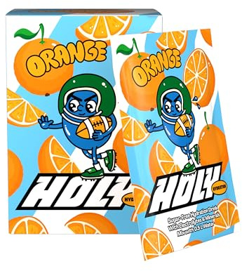 HOLY Hydration Probier-Box 'Orange' Elektrolyte ohne Zucker - Elektrolyte Sport Pulver Orange, 10 Portionen - isotonisches Getränkepulver mit Mineralstoffen, vegan & 100% natürliche Fruchtaromen