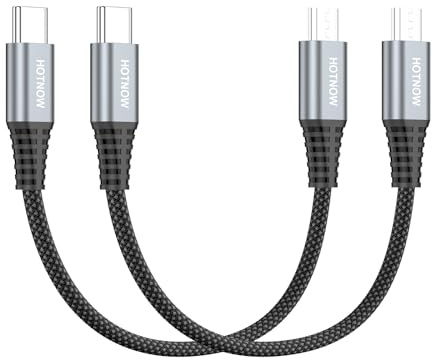 HOTNOW Câble USB C vers Micro USB 15CM Lot de 2 usb c micro usb otg | USB C vers Micro USB OTG Charge rapide et synchronisation de données pour Smartphone, chargeur, tablette