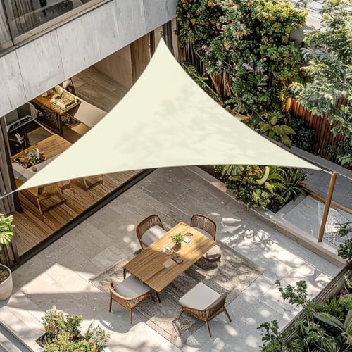 Green Bay Sun Shade Sail Canopy Awning for Outdoor Patio Garden 2mx2mx2m Triangle in Cream