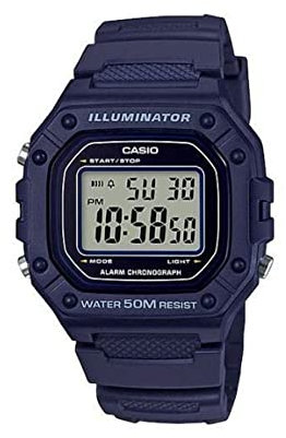 Casio Orologio Digitale Quarzo Uomo con Cinturino in Resina W-218H-2AVEF