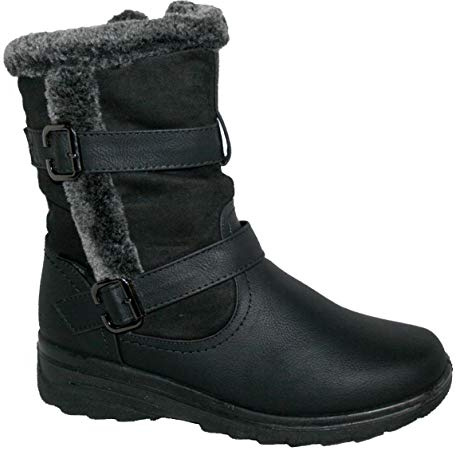 Women Snow Boots Ladies Warm Snug Fashion Comfort Snow Ankle Boots