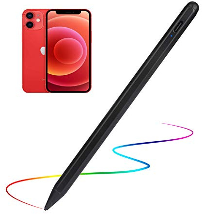Stylus Pens for iPhone SE/12/X/9/8/7/13/14/15i Pencil, Evach Active Digital Pen High Sensitivity Pencil with 1.5mm Ultra Fine Tip Stylus Pen for iPhone SE/12/X/9/8/7/13/14/15i,Black | High Sensitivity Pencil with 1.5mm Ultra Fine Tip Stylus Pen for iPhone SE/12/X/9/8/7/13/14/15/16/17