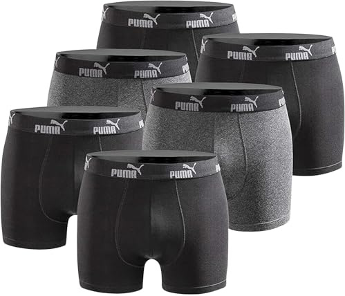PUMA Boxershort 6er Pack Herren Basic Black Limited Edition - Jet Black- Gr. XL