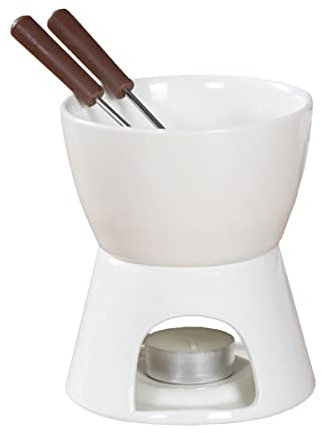 Sizikato Pure White Service à fondue au chocolat en porcelaine 283,5 g