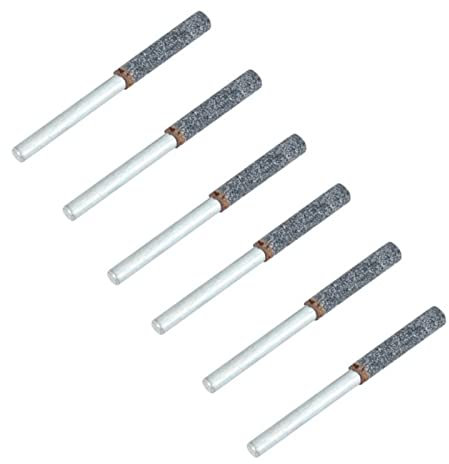 Beufee Afilador de Motosierra 6 uds, 4mm 5/32in afilador de Motosierra Rebabas Lima de Piedra de molienda Herramienta de Afilado de Piedra de Rebabas para Herramienta giratoria