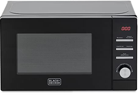 BLACK+DECKER BXMZ24040GB Digital Microwave, 20 Litre, 800W with 95-Minute Timer, Black