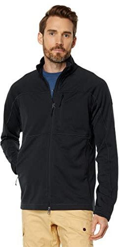 Fjällräven Abisko Lite Men's Fleece Jacket - Breathable, Comfortable, Lightweight Fleece Warmth - Hiking, Trekking, Black, Large