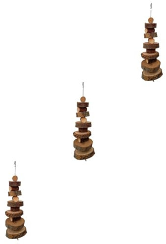 BESPORTBLE 3pièces Jouet à Mâcher Bois De Pommier pour Petits Animaux Jouet Molaire pour Lapin Hamster Et Écureuil Activités Dentaires Saines pour Rongeurs