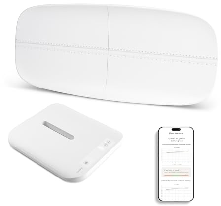 Nuvita 1330 PrimiPesi Bilancia Bluetooth Smart Mamma & Bambino - Controllo della Crescita e del Peso con AI per Madre e Figlio, Design Moderno e Portatile, compatibile con App Nuvita Baby