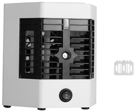 KACEPAR - Aire acondicionado portátil, mini acondicionador personal, ventilador de refrigeración evaporativa, humidificador con 3 velocidades, para el hogar, oficina, habitación, dormitorio, 5 V, 12