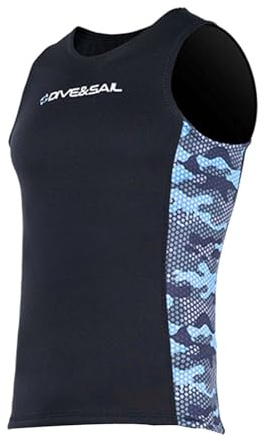 F Fityle Gilet da Sub da Uomo, Gilet Senza Maniche da Sub, Sport Acquatici, Moderno da 2 mm, Neoprene, Giacca da Muta, Sub per Allenamento, Adulti, XL