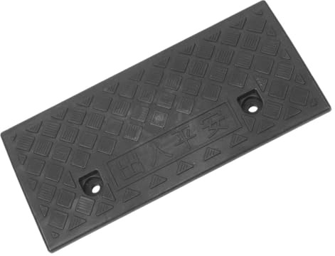 FRCOLOR Gummirampe für Auto Tragbare und Rutschfeste Schwellenrampe aus Schwarzem Gummi Leichte Outdoor Stufenrampe Einfach zu Tragen und Sicher im Gebrauch
