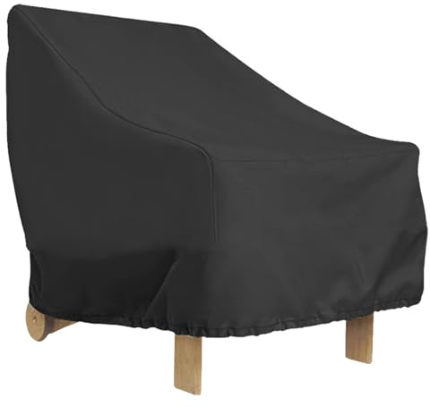 Fyeme Abdeckung für Gartenmöbel 80x85x91cm Gartenstühle Abdeckung mit Untere Kordel 210D Wetterfest UV-Beständiges Reißfest Schutzhülle für Gartenstuh für Stapelstuhl Gartenstuhl