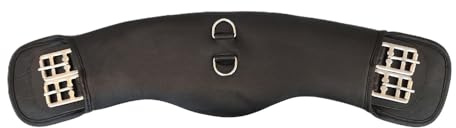 PS Pferdeartikel Nappa Leder Mondgurt Kurzgurt Flow Anatomic gepolstert Größe Schwarz 85 cm